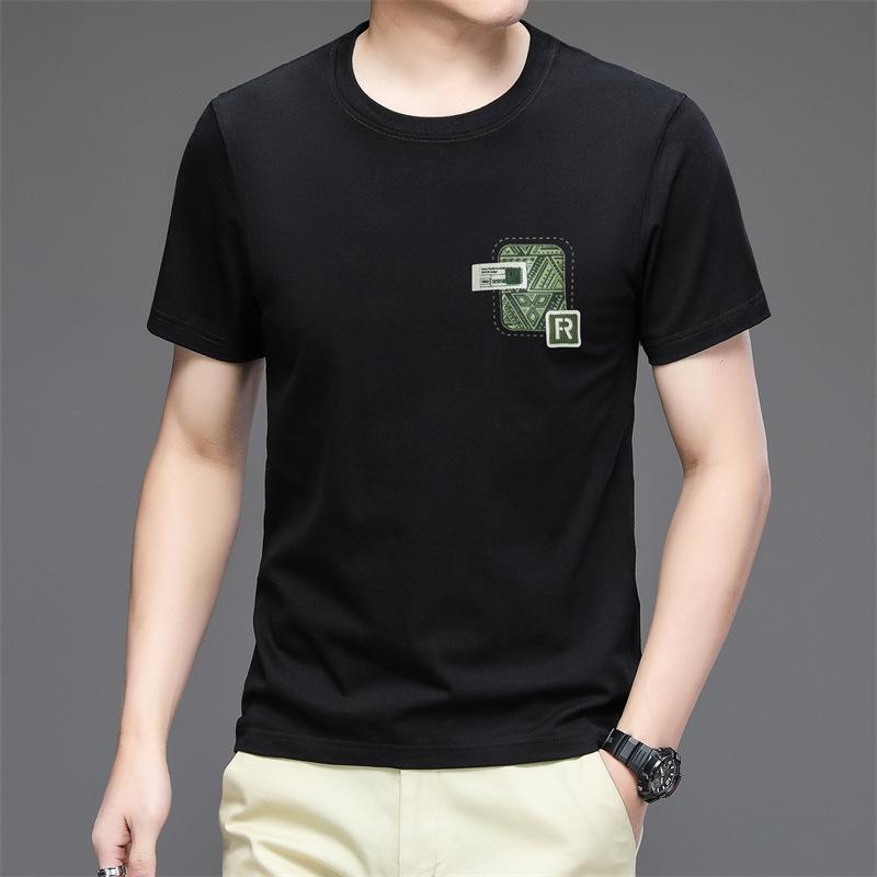 

Новая летняя модная мужская дышащая, впитывающая пот, высокоэластичная бесшовная хлопковая футболка в корейском стиле 4XL