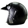PU Leather Half Face Helmet Retro Style DOT Approved Motorcycle E-Bike Men Women