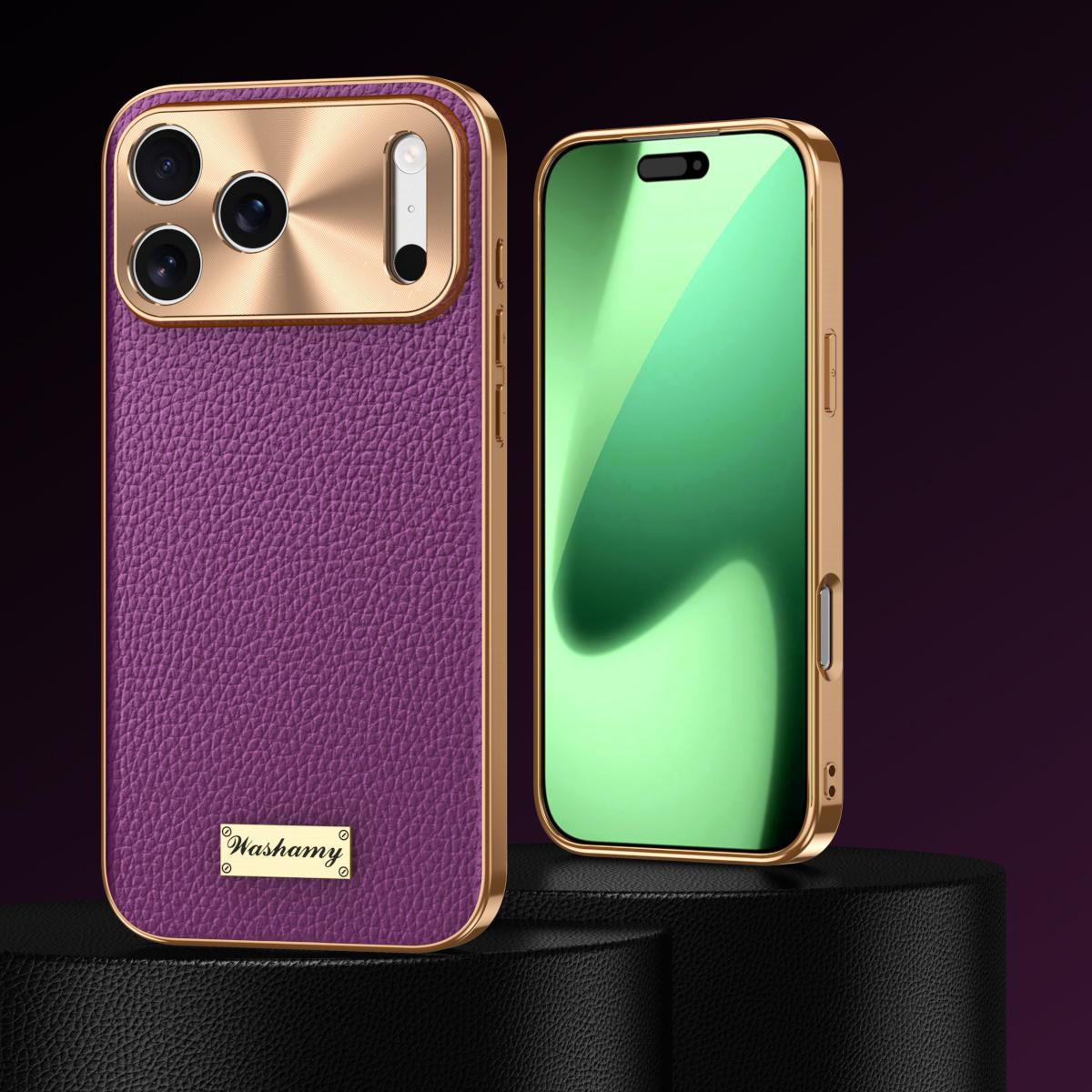 

Phone Case for IPhone 16 Pro Max 17 Air 15 14 13 Magnetic Wireless Charging Genuine Cowhide Leather Fine Hole Metal Lens Shell iPhone 13 Pro