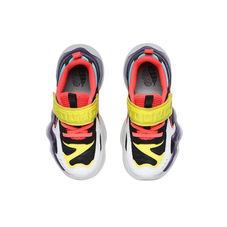 Li Ning Comfortable Versatile Non-Slip Wear-Resistant Breathable Low-Top Running Shoes Kids Sneakers Black White YKNR046-3
