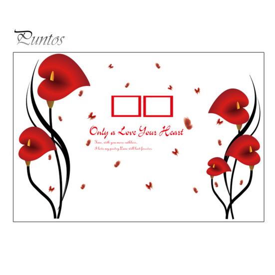 Living Room Flower Decals Wall Decal Removable Peel And Stick PVC Stickers Colorful Rose/Morning Vibrant Decor Glory Floral Murals for Bedroom Nursery
