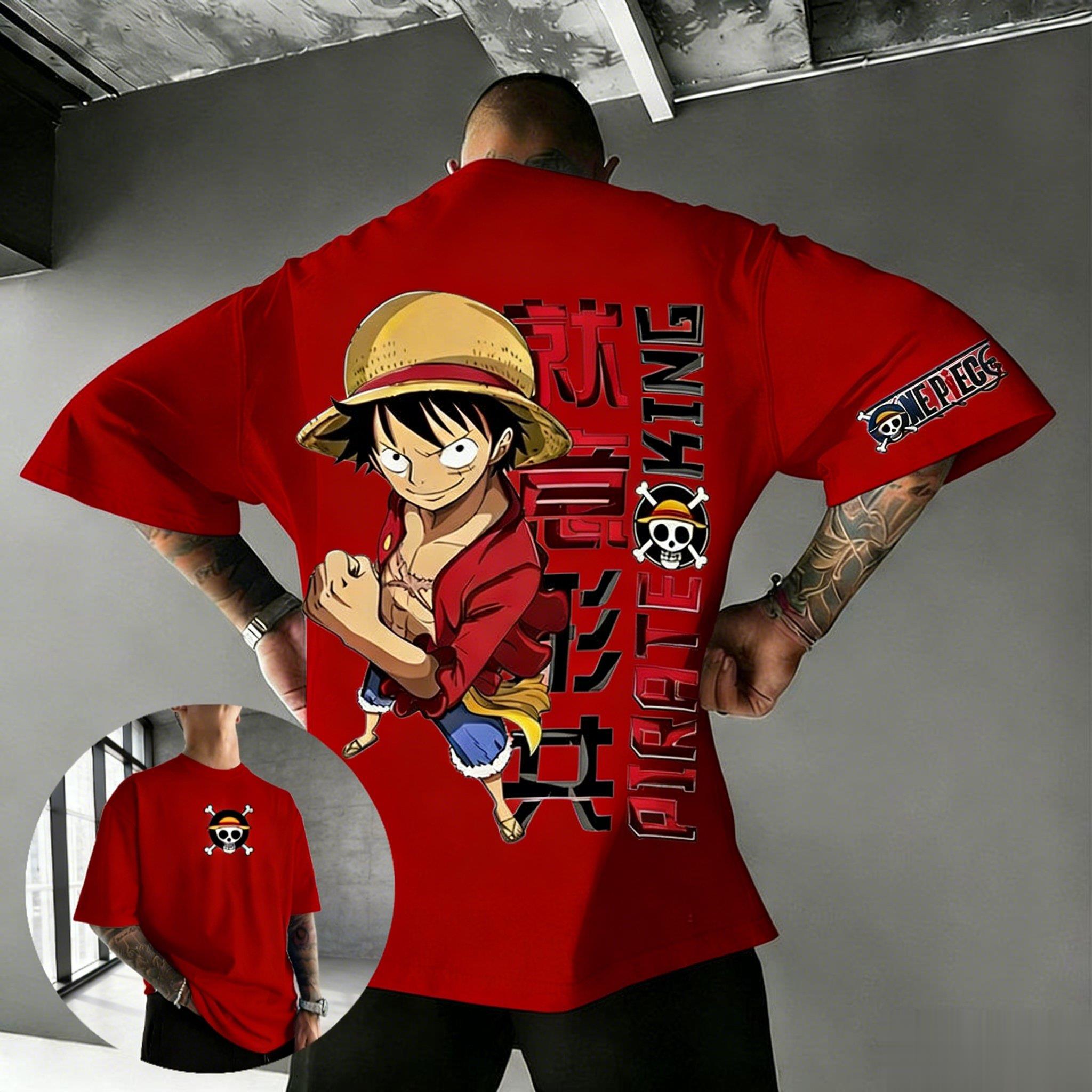 One Piece Anime Luffy T Shirt Men Women Cotton Short Sleeve Tee Pirate King Graphic Print Streetwear Casual Top 2026 Summer New S
