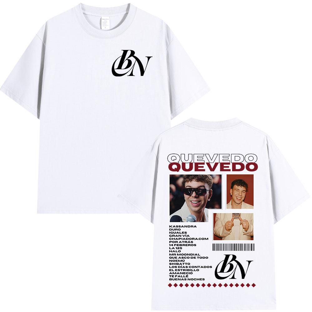 Rapper Quevedo Buenas Noches T Shirts Unisexs Unisex High Quality Fashion Tshirts Streetwear Short Sleeve Oversized Cotton Tshirt
