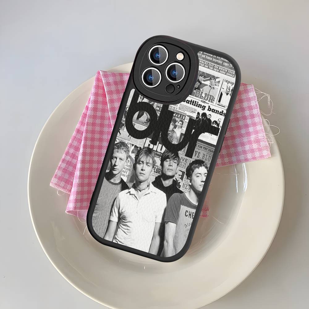 Rock Band B-Blur For IPhone 16 15 14 13 12 11 Pro Max Plus Shockproof Leather Soft Phone Cover