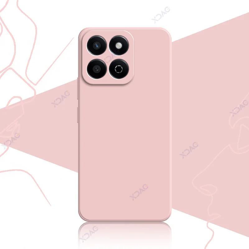 Luxury Square Liquid Silicone Cases for Honor 200 Smart 5G 360 Soft Phone Back Covers Honor200Smart Full Protective Bag