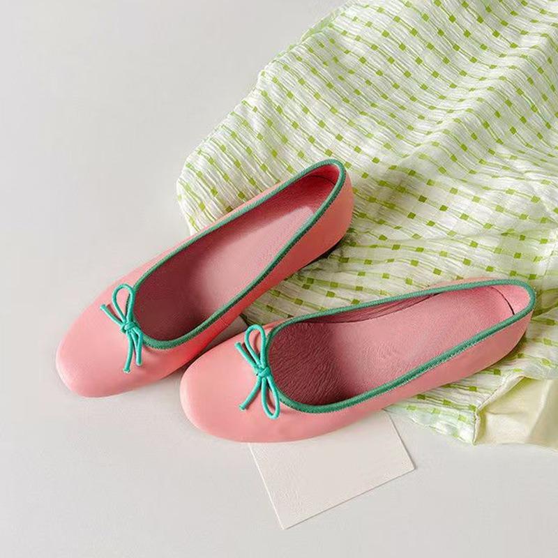 New Niche Mary Jane Shoes for Women, Bow and Pedal Ballet Shoes