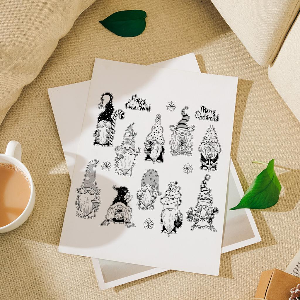 Christmas Series Clear Stamps Vintage Silicone Seals for DIY Scrapbooking Card Making Embossing Decoration Rubber Stamps