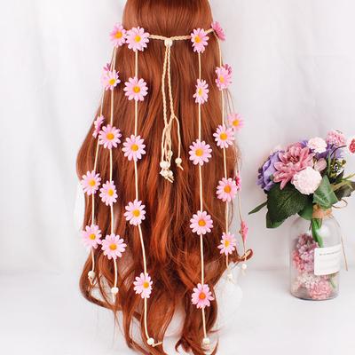 Gänseblümchen Sonnenblume Stirnband Blumenkrone Haarband Vintage Boho Fee Kopfschmuck für Hochzeit Party Kostüm Fotografie Dekoration