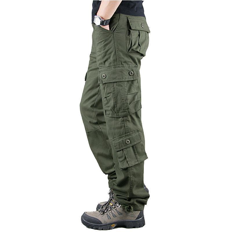 Pánské trendy cargo kalhoty: Ležérní, s více kapsami, volný střih, nadměrná velikost, ideální na jaro, léto a podzim.