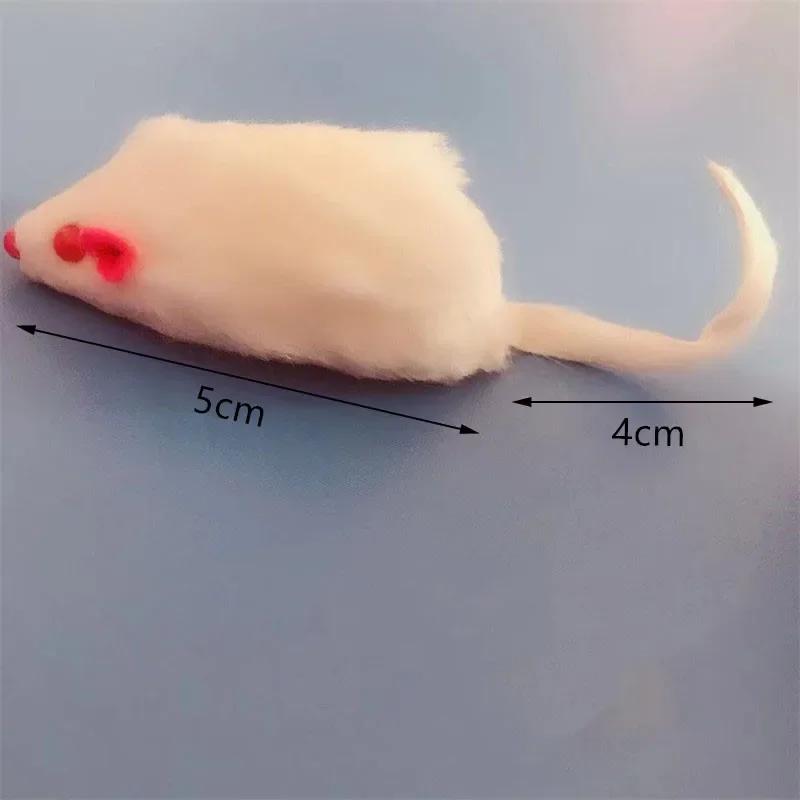 12 Pezzi Mouse Pelo Vero Misto Caricato Gatto Interattivo Gattino Giocattoli Gatti Da Catturare Masticare Con Suono Animale Domestico Gatto Giocattoli Forniture