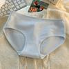 Ladies Summer Sweet Cotton Antibacterial Extension Crotch Breathable Mid Waist Triangle Briefs