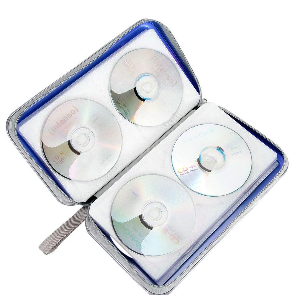 80 Capacity CD Case Holder Hard Plastic CD Case Wallet DVD Case  CD/DVD Album