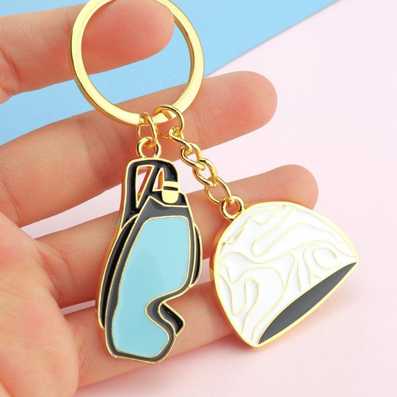 Swimmer Keychain Delicate Swim Goggles Cap Charm Metal Pendant Sports Keyring Decor Swimming Accessories For Men Women