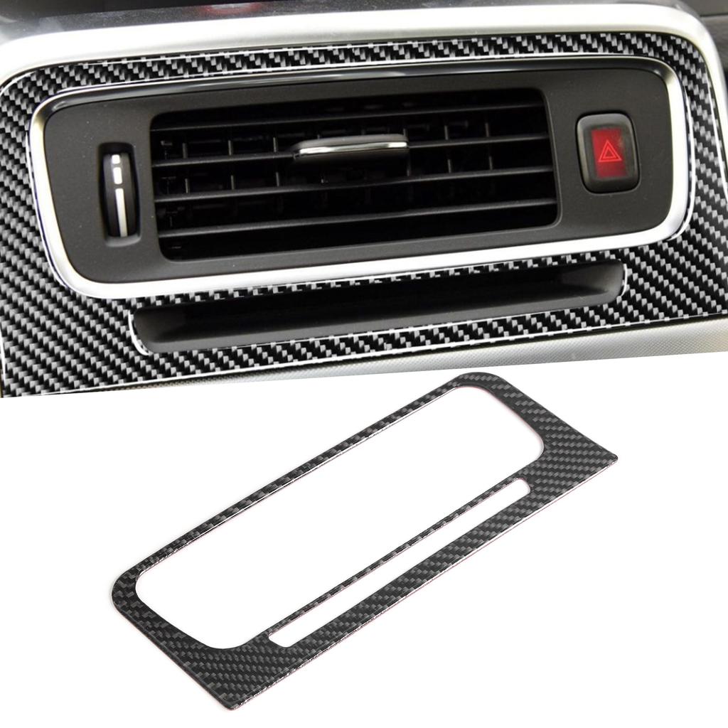 Central Control Air Vent Cover Trim Soft Carbon Fiber Sticker Decoration Fit for V60 S60