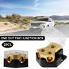 2 Way Car Audio Amplifier Distribution Block Meter 0/2/4 Input 4/6/8 Output Copper Premium Power Distributor Connection Block