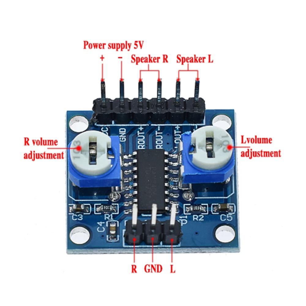 with Volume Potentiometer PAM8406 Digital Amplifier Board Audio Amplifier Board DIY Electronics