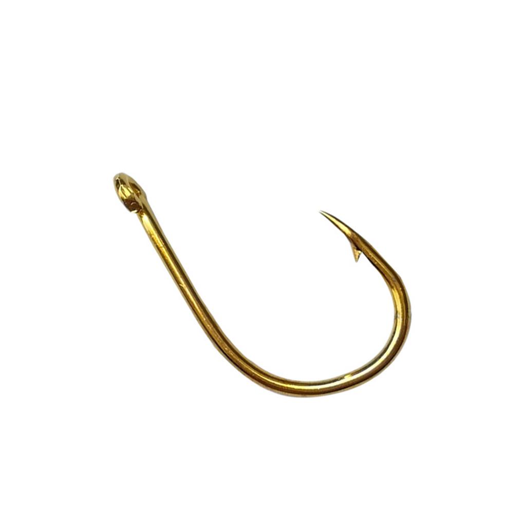 100 Pieces Fishing Hook Universal Seawater Fish Carbon Steel Fishhook Tool for Professional Fisherman Beginner