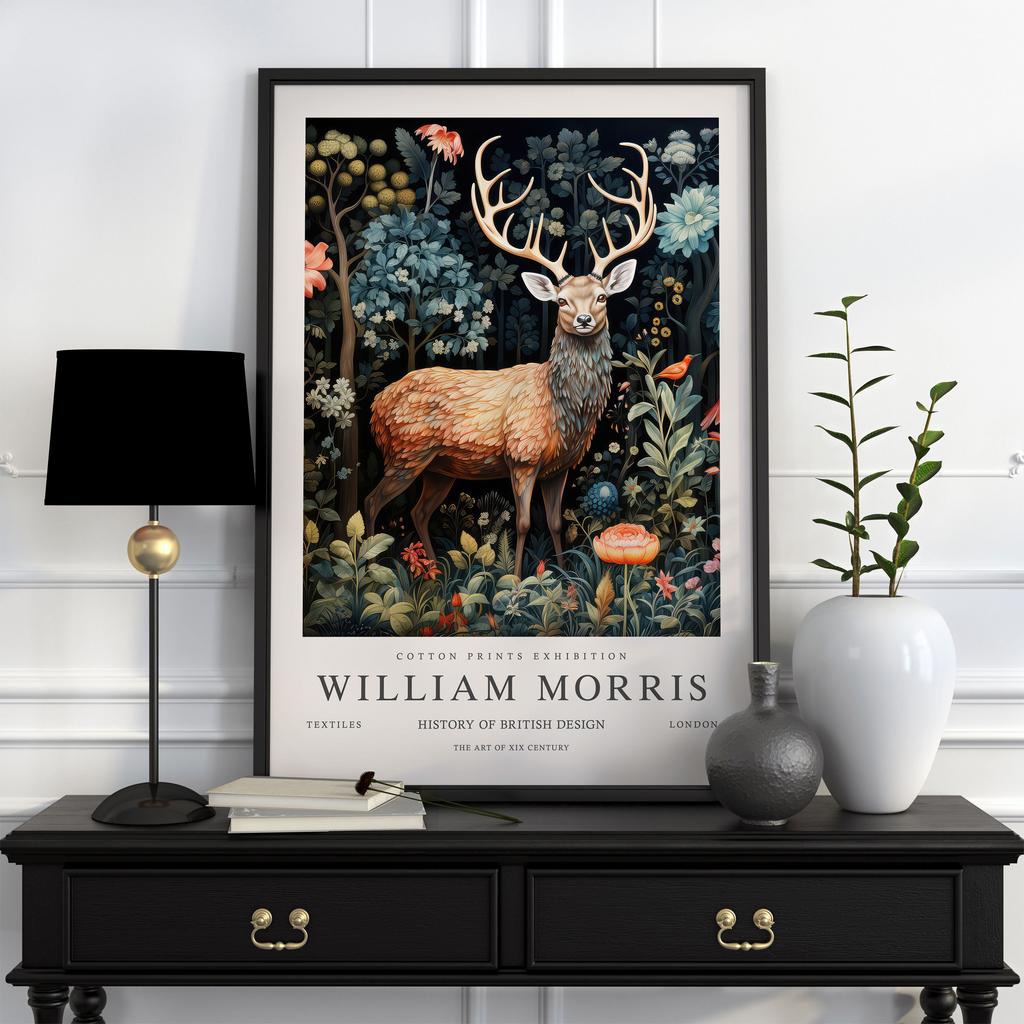 Neutral William Morris Poster Picture Botanical Animals Canvas Prints Vintage Wall Art Decorations for Living Room Exhibition