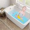 Extra Long Non-Slip Bath Mat with 200 Suction Cups, 40.5 X 101cm, Transparent Clear Shower Mat for Bathtub Safety
