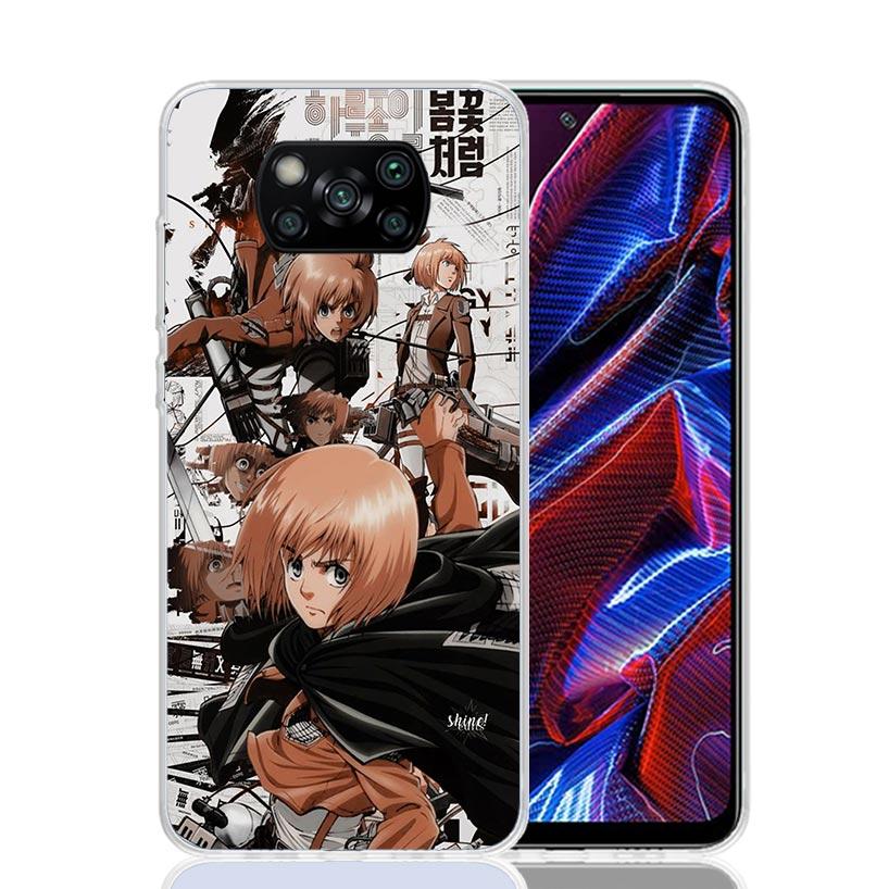 Attack Manga Case Phone Cover for Xiaomi Poco X3 Nfc X5 X6 X7 X4 Gt F7 Ultra F6 F5 Pro F4 F3 M5S M5 M4 M3 5G Trend Fundas Poco X