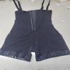 Three Rows Hooks High Waist Zipper Tummy Control Butt Lift Shapewear Bodysuit