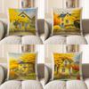 Home Decor Charming Cottage Scene Decorative Throw Pillow Pattern Cushion Cover Suitable For Sofa Bedroom Car Pillow Cover