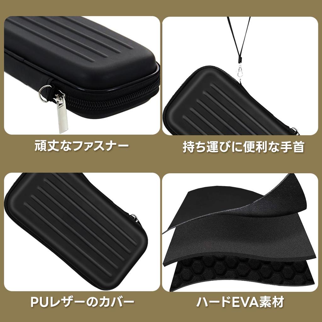 Mocamoro Darts Case for Darts EVA Shockproof Carrying Case for 3 Darts Gray 3-16