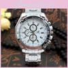 Men Stylish Steel Band Watch Business Alloy Timepiece Casual Wear Accessory