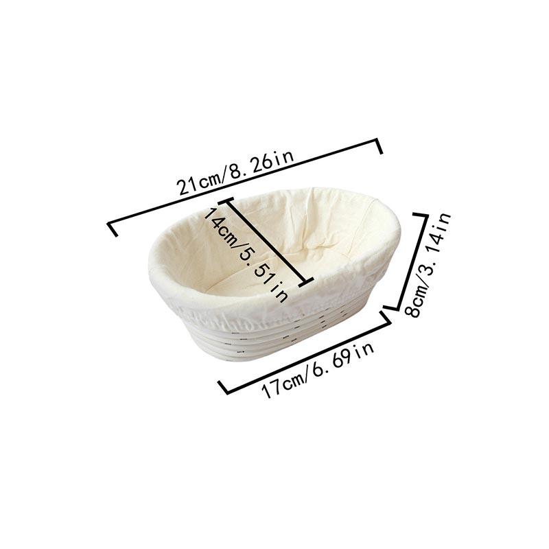 European Style Bread Fermentation Basket Baking Utensils,Bread Fermentation Basket,Rattan Weaving Storage Basket Cloth Cover
