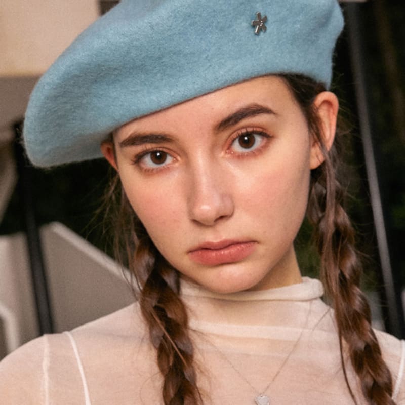ELKE BLOEM ADORABLE WOOL SKY BLUE BERET