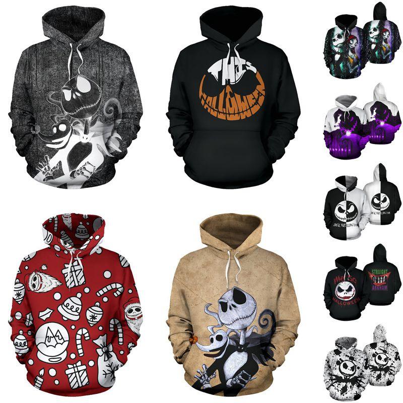 Nightmare Before Christmas Sally And Jack Skellington 3d Hoodie Sweatshirt In Various Sizes