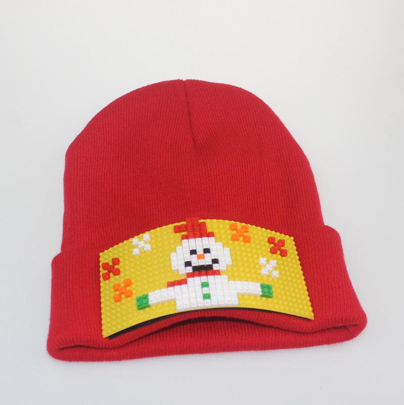 

Креативная шапка из вязаной шерсти с блоками Лего своими руками - Унисекс, зимняя, теплая One Size
