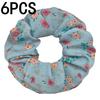 6pcs/lot Hair Scrunchies Bands Scrunchy Ties Ropes Ponytail Holder for Women Accessories Fabric Headwear Ditsy Floral Sweet Cute