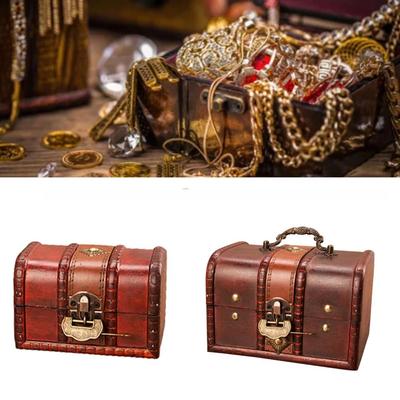Vintage Treasure Chest Decorative Jewelry Box Antique Jewelry Storage Box  Packaging Box