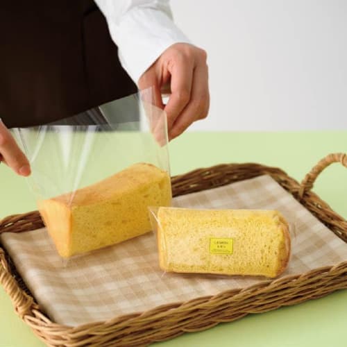 HEADS OPP Bags, 21(13) X 13cm, Trapezoid, Plain, Chiffon Cake, Gift, Food-Safe, 100 Bags, DK-OPB1