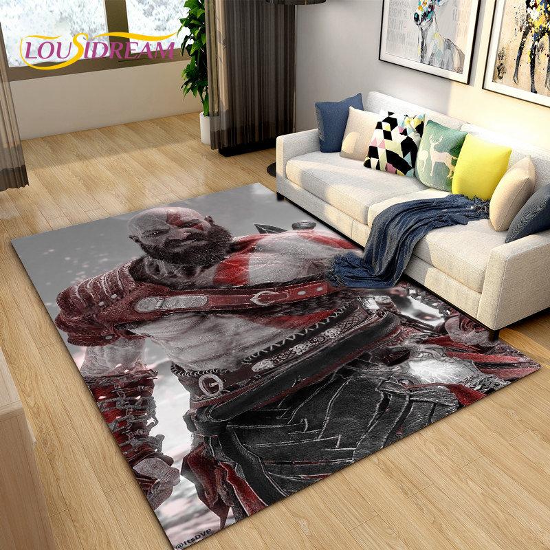 Game God of War Gamers  Area Rug Large,Carpet Rug for Living Room Bedroom Sofa Doormat Decoration,Kids Play  Non-slip Floor Mat