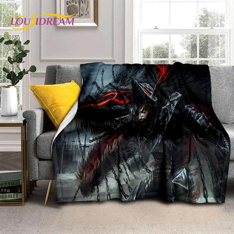 3D Anime Calssic Berserk Cartoon HD Blanket,Soft Throw Blanket for Home Bedroom Bed Sofa Picnic Travel Office Cover Blanket Kids