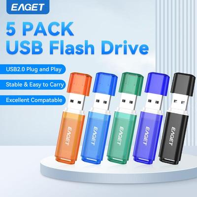 5 Pack Flash Drive USB2.0 5 Colors Memory Stick Thumb Drives,USB Flash Drives Jump Drive Bulk USB Drive Plug Play