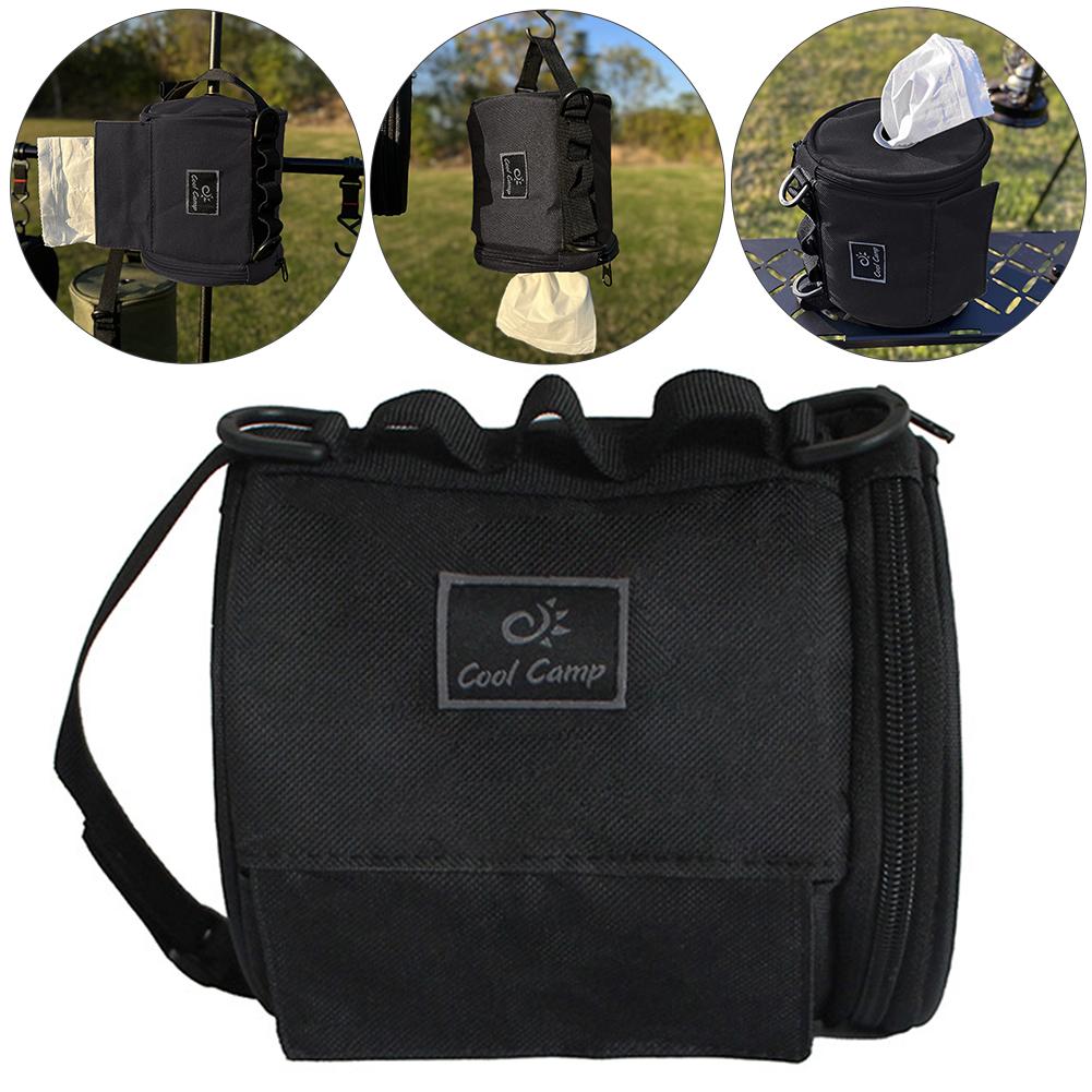 Outdoor Camping Tissue Case with Hook Hanging Napkin Holder Toilet Paper Storage Box for Outdoor Camping Hiking