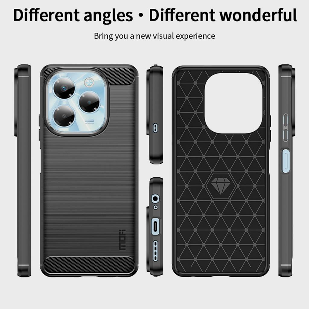 MOFI JK TPU Series-1 For Infinix Note 40X 5G Case Carbon Fiber Texture TPU Soft Phone Cover
