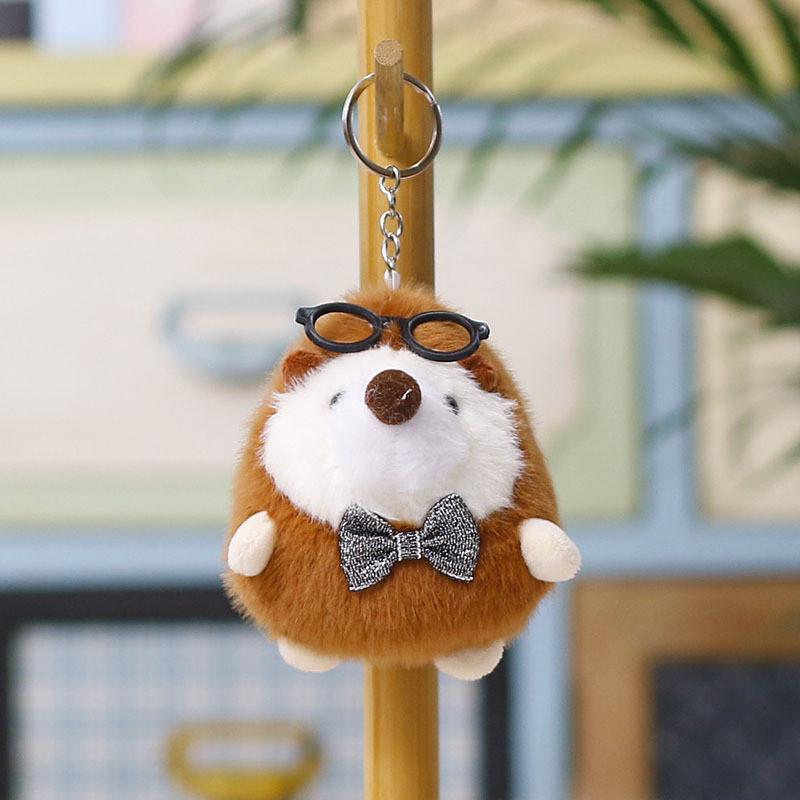 Plush Hedgehog Keychain With Cartoon Eyes For Kids And Collectors