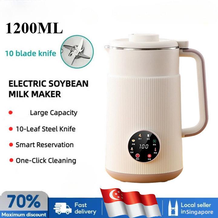 1200 ml Kein Filtern erforderlich Vollautomatischer Sojamilchbereiter Haushalts Mini Mehrzweck-Mixer