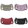 Stylish Nylon Crossbody Bag With Sewn Details And Inner Pocket For Casual Outings