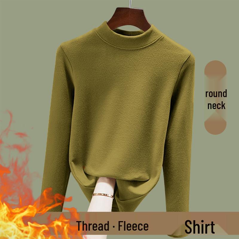 Women's Thermal Ribbed Long Sleeve Slim Fit T-shirt - 2025 Autumn/Winter Collection