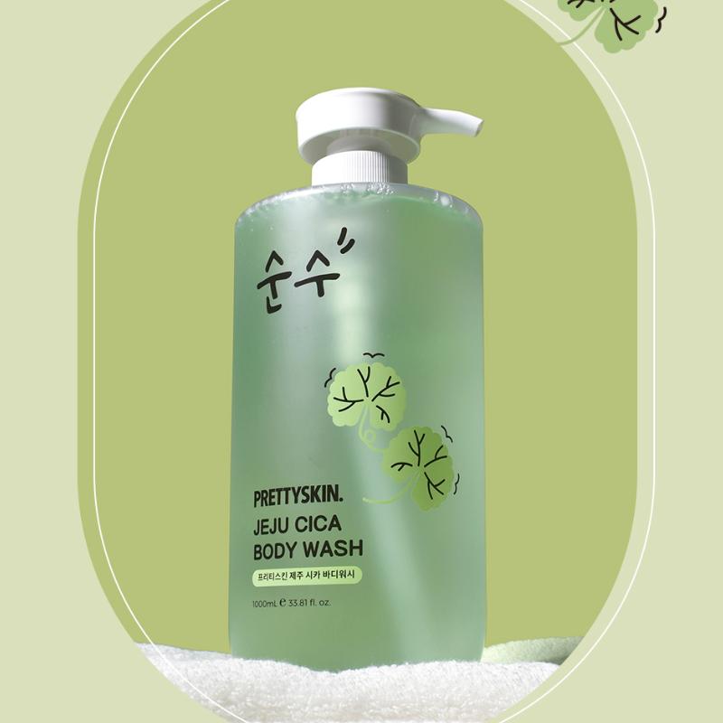 PRETTYSKIN Jeju Cica Żel do mycia ciała 1000ml