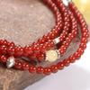 Red Agate Zodiac Guardian Deity108Buddhist Bead Bracelet for Men and Women, Personal Zodiac Buddha Prayer Bead Bracelet