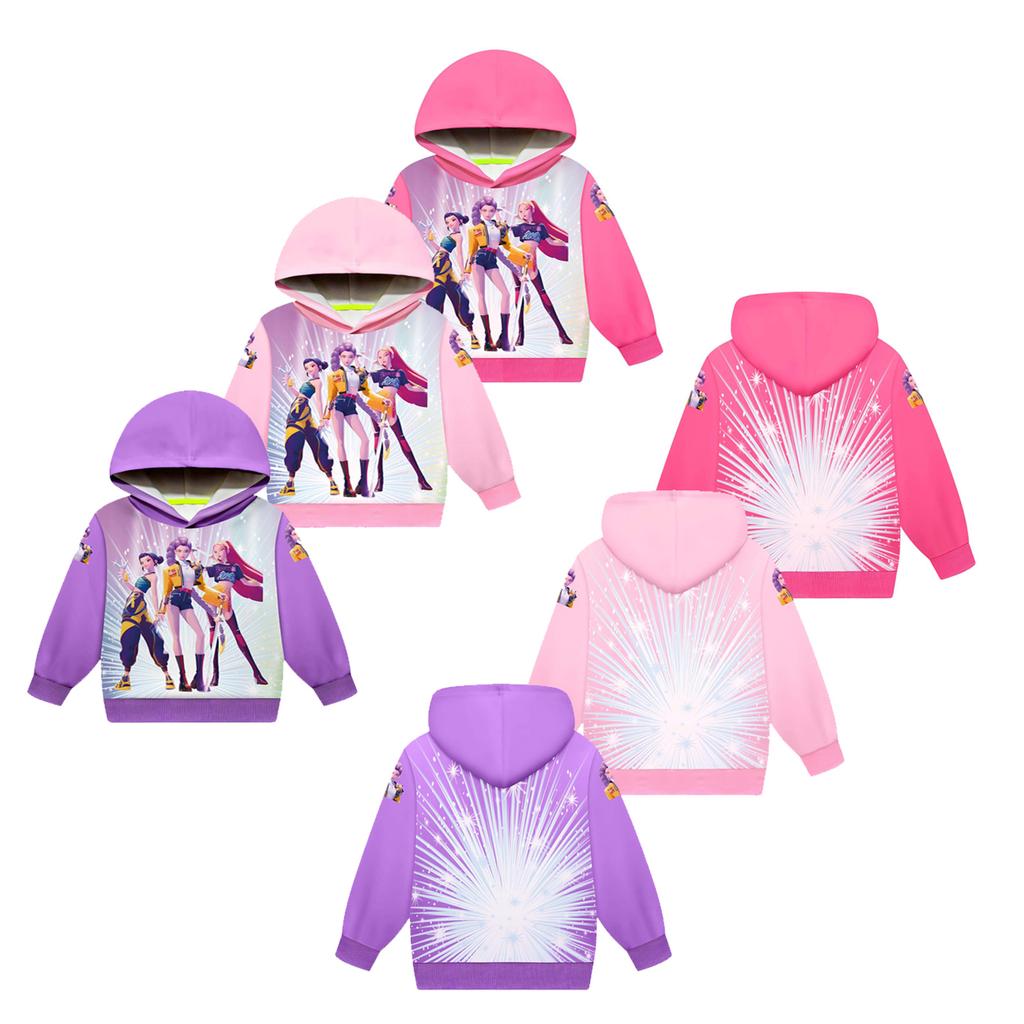 Girls Boys Hoodie Casual School Outdoor Sweatshirts For 2-12 Years Kids