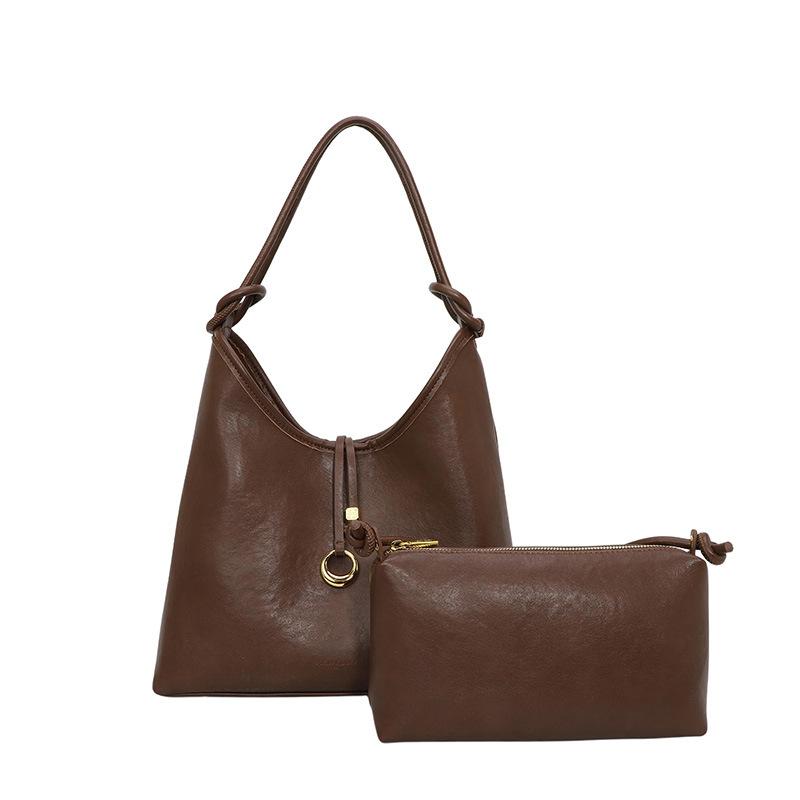 Tote Bag New Versatile Simple Commuting Bag Retro Fashion Armpit Bag Lazy Style Large Capacity Shoulder Bag