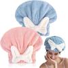 Super Absorbent Hair Towel Wrap for Wet Hair, Microfiber Hair Drying Caps Soft Less