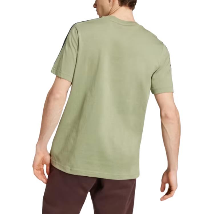 Adidas Essentials Round Neck Casual Short Sleeves Raglan T-Shirt Men Tops Tent-Green JE0346